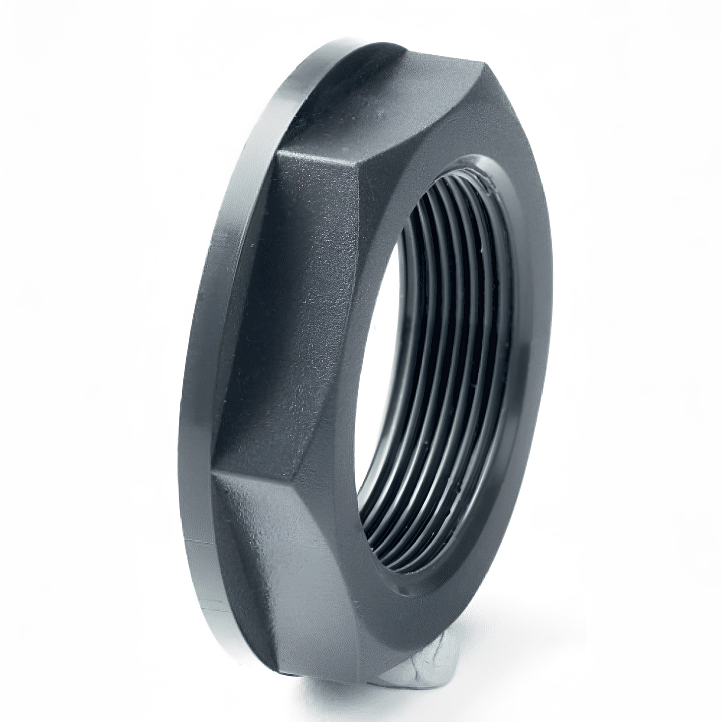 PVC-U Threaded Backnut Imperial Socket - WRAS Approved for secure watertight seals in pressurized piping systems.