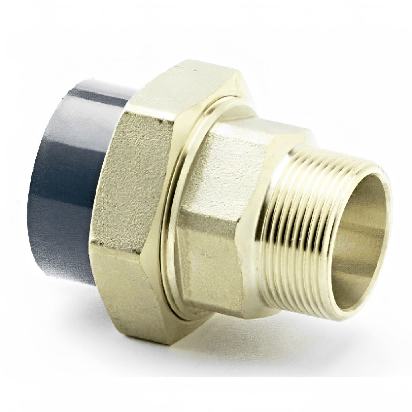 PVC-U Composite Union - Male Brass Threaded to Imperial Plain plumbing fitting for durable connections