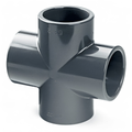 PVC-U Cross Plain Imperial Pressure Pipe Fitting for reliable fluid management and secure connections.