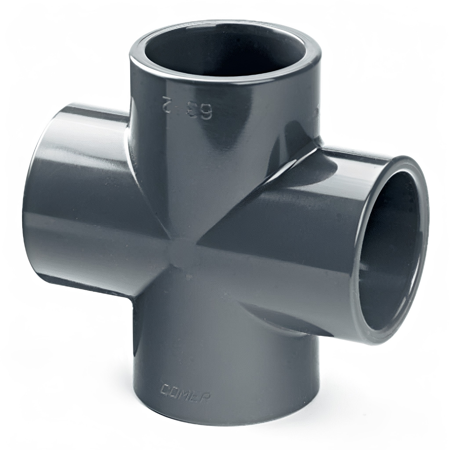 PVC-U Cross Plain Imperial Pressure Pipe Fitting for reliable fluid management and secure connections.