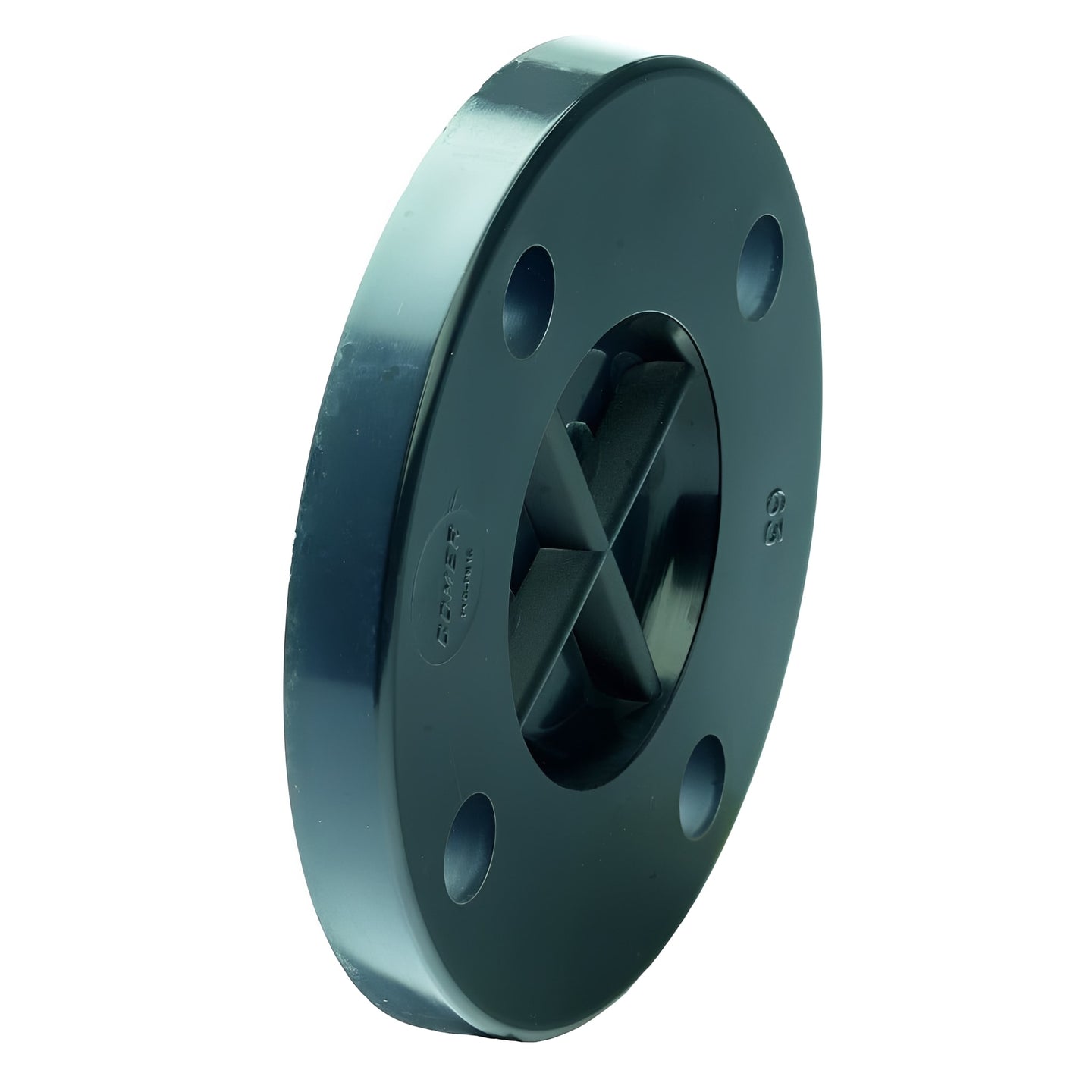 PVC-U PVC Blank Flange - BS4505 NP10/16 Plain Imperial / Inch- All sizes shown from a side view.
