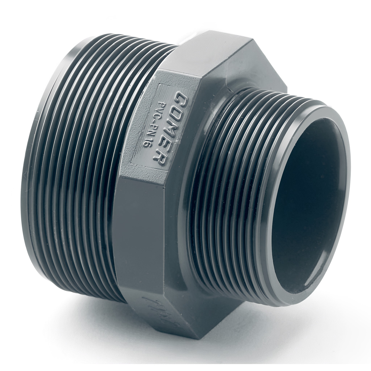 PVC-U Threaded Reducing Nipple - Imperial Male Pipe Fitting for secure pipe connections