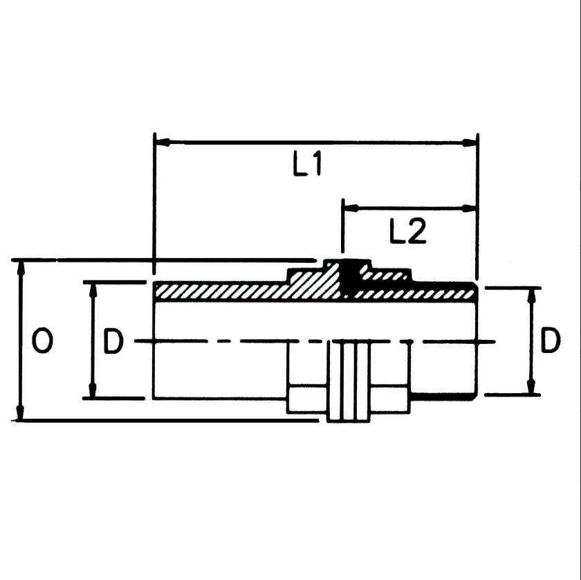 PVC-U Tank Connector Plain to Threaded Imperial Pipe Fitting