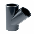 PVC-U Y Piece 45 Degree Tee Plain Imperial Pipe Fitting for efficient pipe connections.
