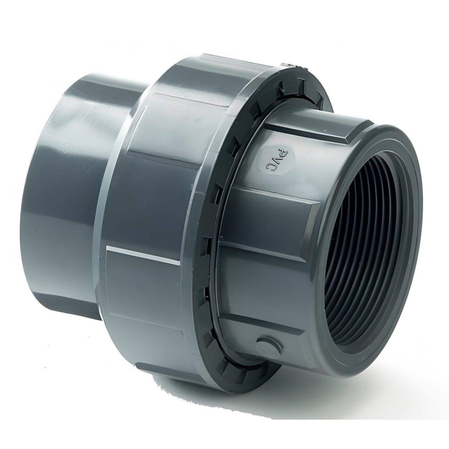 PVC-U Union - Plain to Threaded BSP Metric - WRAS Approved, high-quality pipe connector for metric PVC.