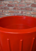 Red Cosmo 2-in-1 Water Butt Planter - Red 200L showing its interior with a bold red finish.