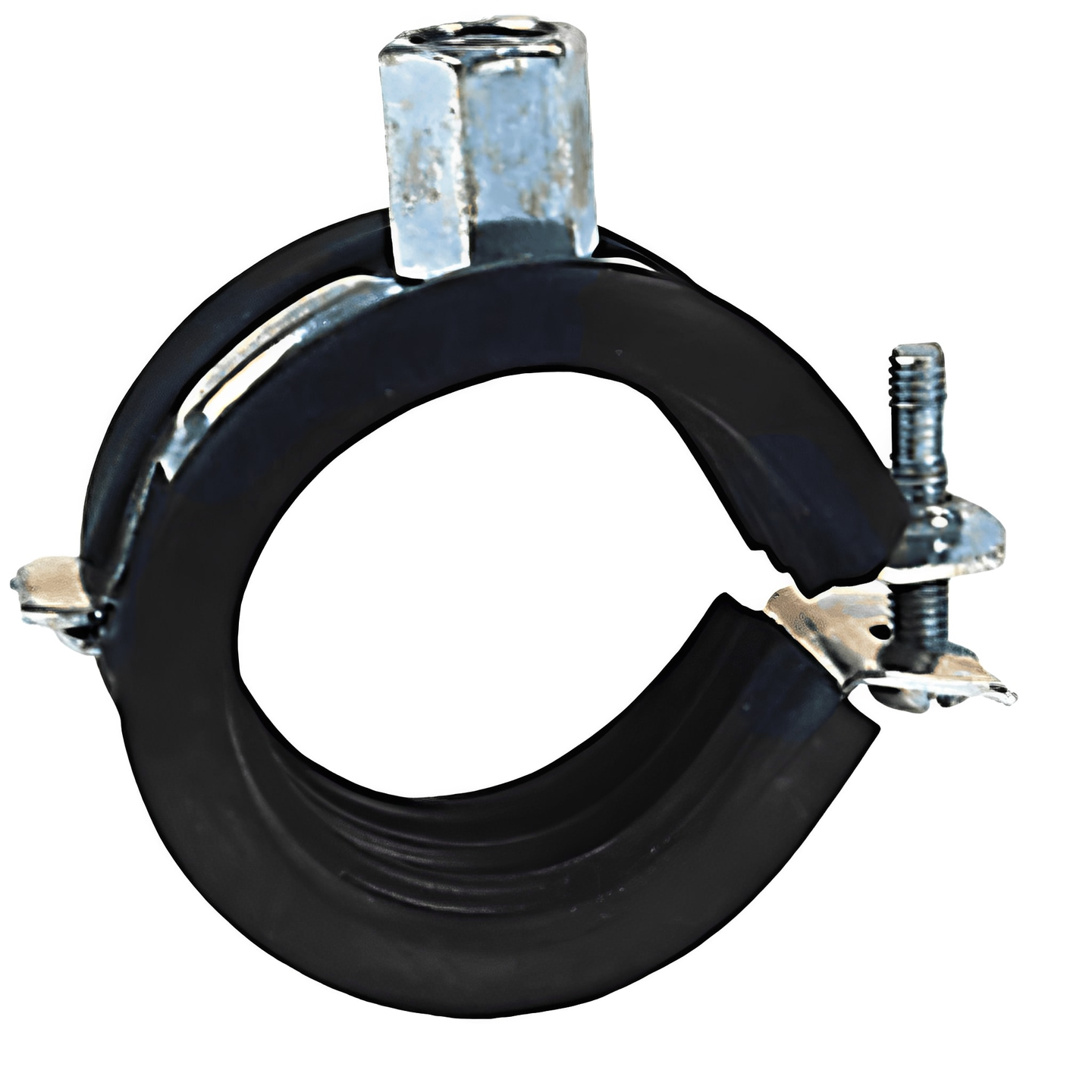 Rubber Lined Pipe Clips - Plated Mild Steel EPDM Lining featuring durable rubber lining and secure fastening mechanism.