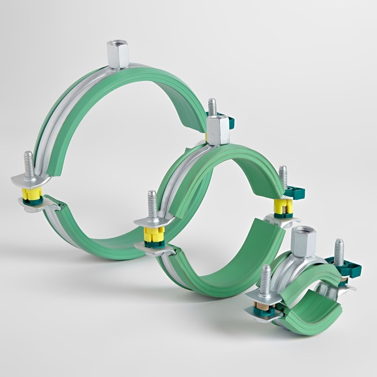 Metric Rubber Lined Pipe Clips - Polypropylene PVC Pipe Fixing for secure pipe installations.