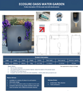 Sandstone Oasis 375 Litre Water Butt Planter - Sandstone Effect product details and specifications infographic.