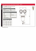 Self-cleaning Filter PN25 100 Micron BSPP with Pressure Gauges specifications and features diagram