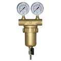 Self-cleaning Filter PN25 100 Micron BSPP with Pressure Gauges showcasing dual pressure gauges for monitoring.