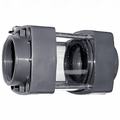 PVC Imperial Sight Glass - EPDM Seals for clear flow rate monitoring in pipe systems.