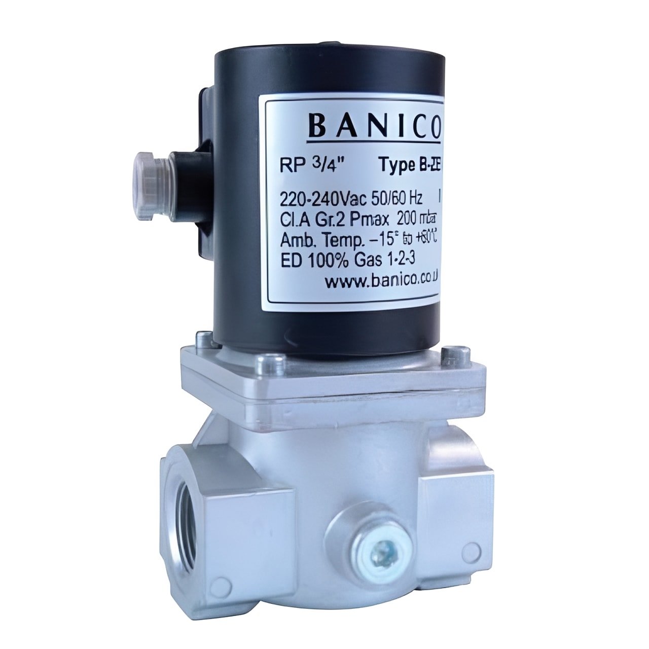 Solenoid Gas Safety Shut-Off Valve - BSPP Automatic Reset 240V for gas control in industrial systems