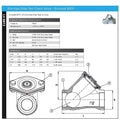 Stainless Steel Ball Check Valve - 316 BSPP PN16 Viton Seal specifications and dimensions chart.