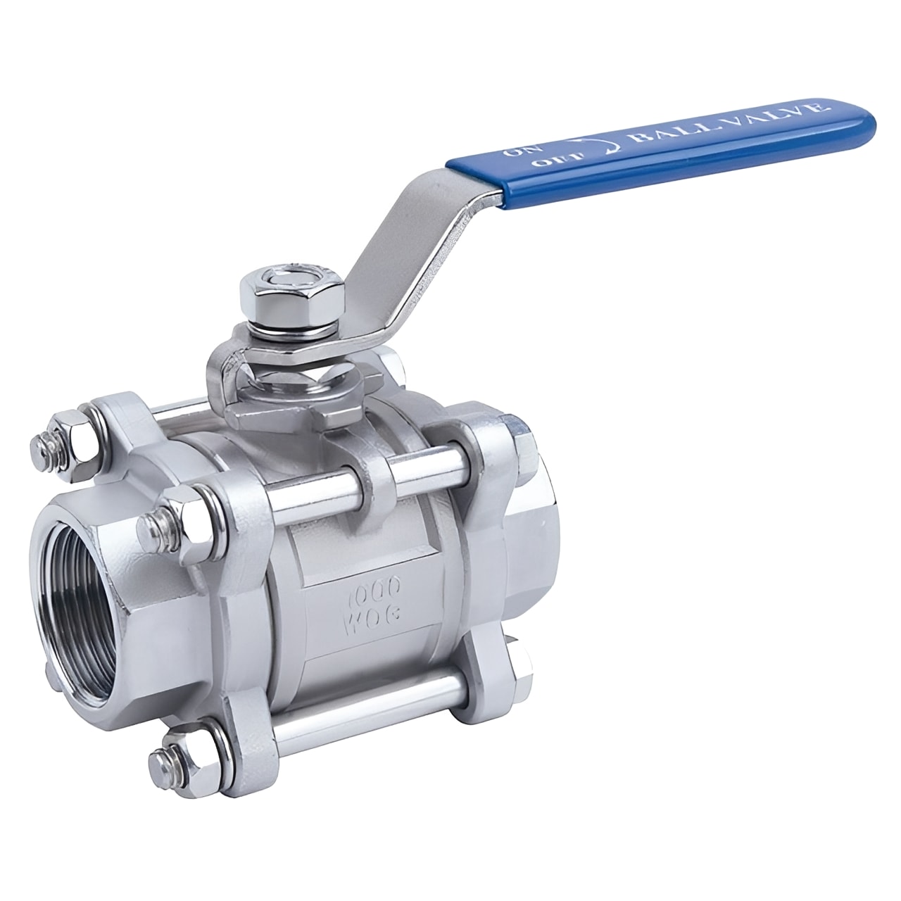 316 Stainless Steel Ball Valve - Butt Weld PN16 PTFE Seals with durable handle for secure flow management.