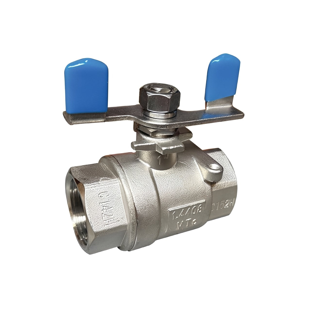 Stainless Steel 2-Piece Ball Valve - Butterfly Handle WRAS Approved