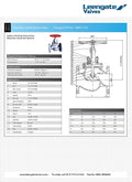 Stainless Steel Globe Valve - PN16 Flanged Handwheel Control specifications and details diagram