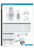 High Performance Butterfly Valve dimensions and specifications sheet with stainless steel details.