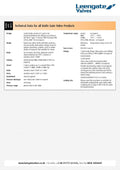 Technical data sheet for Stainless Steel Knife Gate Valve PN10 - Double Acting Actuator by Leengate Valves.