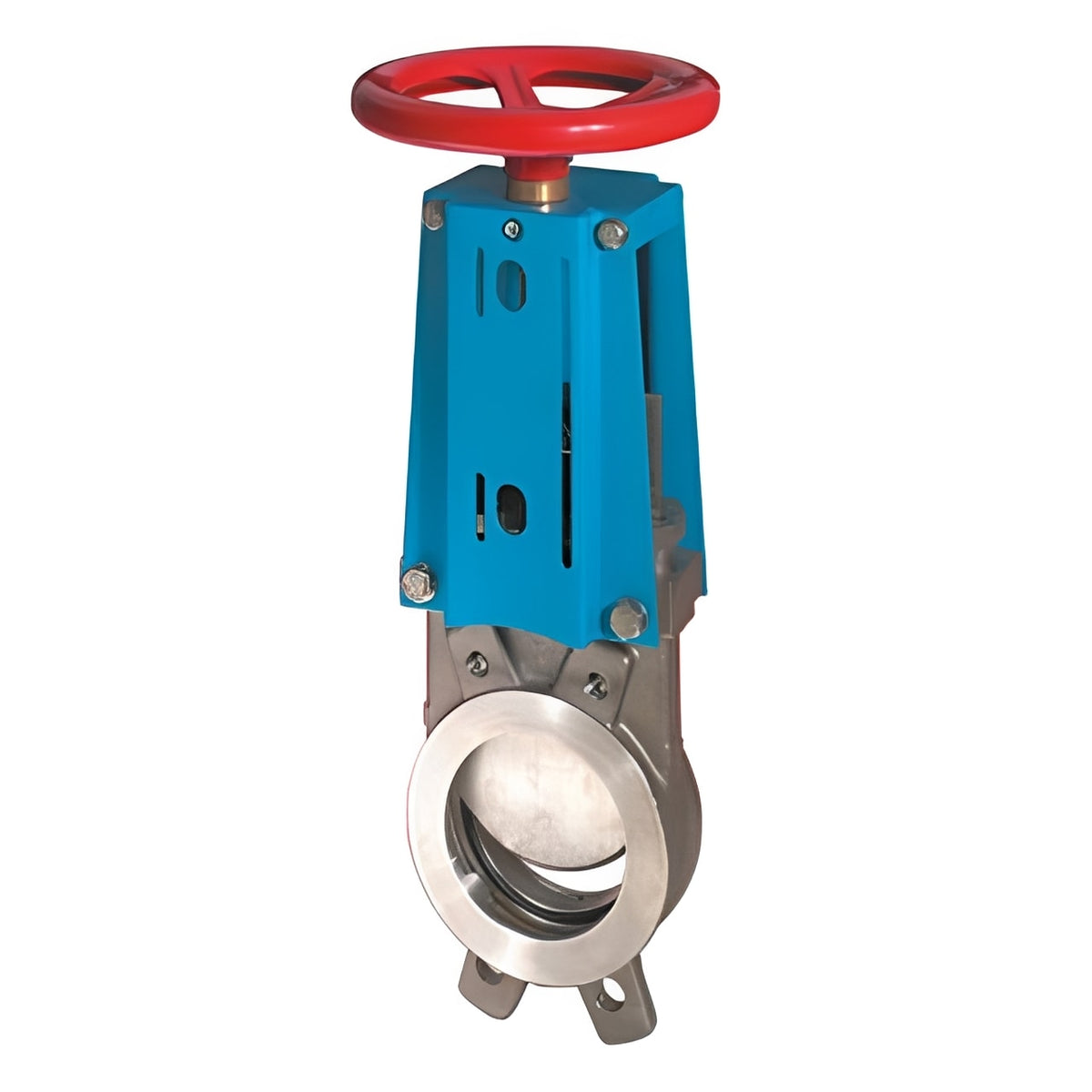 Stainless Steel Knife Gate Valve - Unidirectional Handwheel PN10 for industrial flow control.