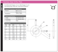 Grade 304 Stainless Steel Orifice Plate PN16/PN25 DN40-DN300 technical specifications and dimensions.