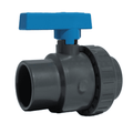 PVC Standard Ball Valve Single Union Threaded Imperial for flow control in PVC pipe systems.