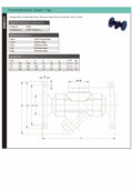 Thermodynamic Steam Trap - PN16 Flanged Forged Steel specifications including dimensions and materials.