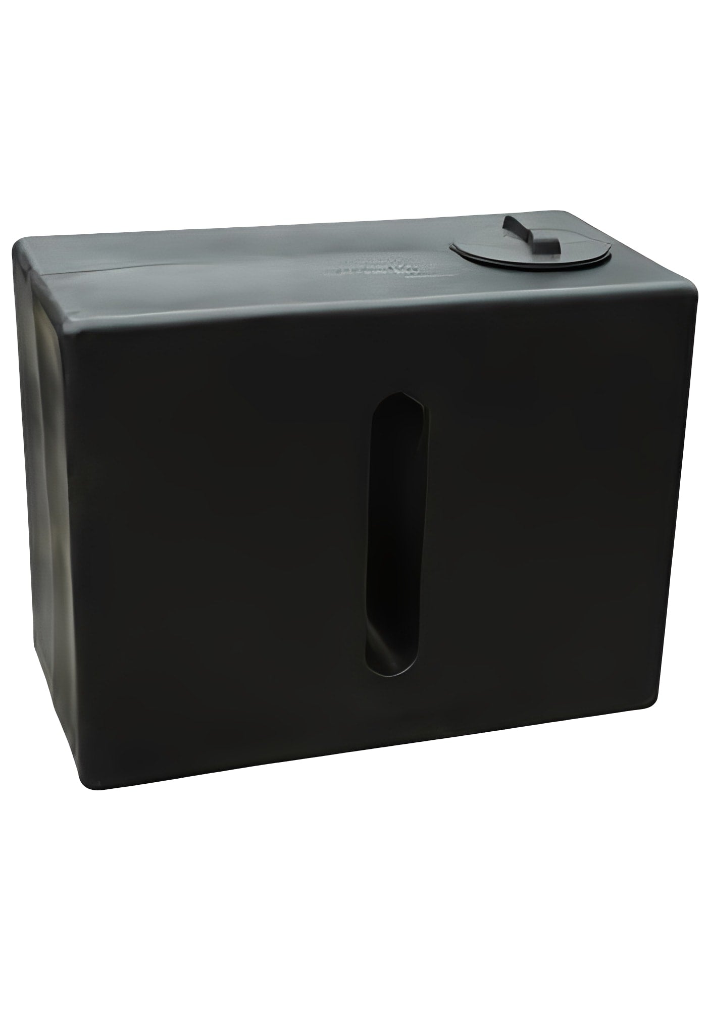 Water Tank 350 Litre V1 sturdy black tank for industrial storage and mobile water transport.