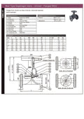 Weir Type Diaphragm Valve - Unlined Flanged PN16 detailed specification and dimensional drawing.