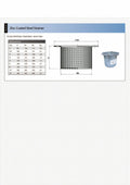 Zinc-Coated Steel Flanged Pipe Strainer - PN16 Galvanised specifications and dimensions chart
